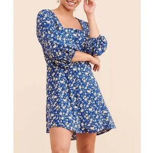 Rolla’s x Free People Valerie Rambling Rose Dress in French Blue